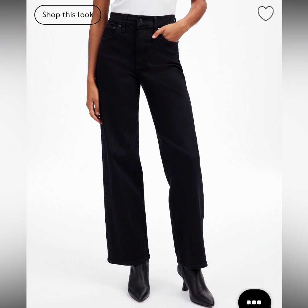 Madewell Perfect Vintage Wide-Leg Jean in Black